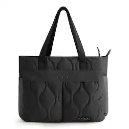 Bagsmart - Paz 23L Commuter Tote, Water-Resistant Tote with 15.6" Laptop Compartment for Work & Travel - Black