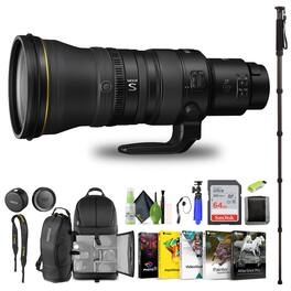 NIKKOR Z 400mm f/2.8 TC VR S Super-Telephoto Lens for Nikon Z-Series Mirrorless - Bundle - Black