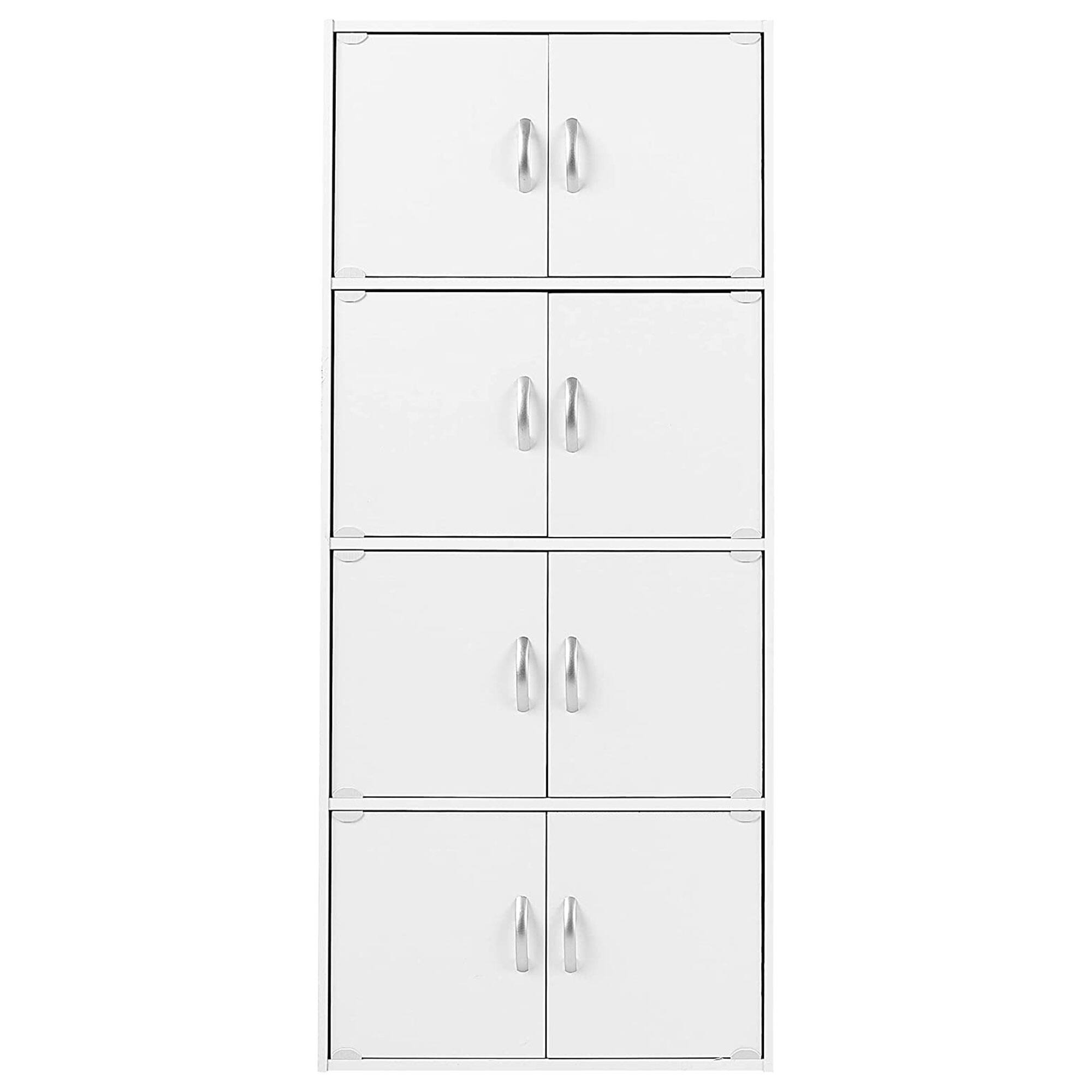 Alt View 10. Hodedah - Hodedah 8 Door Enclosed Multipurpose Storage Cabinet for Home and Office, White - White.