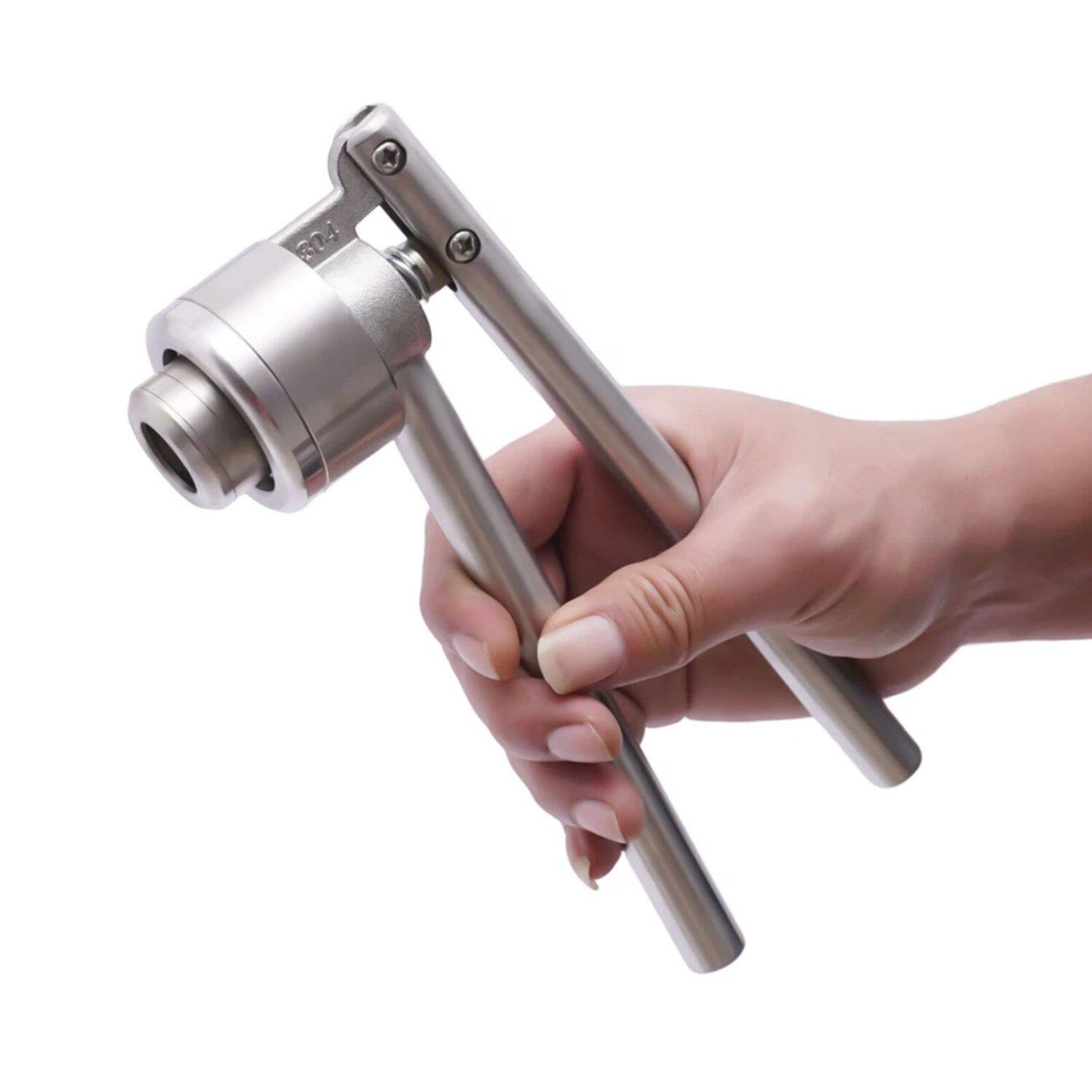 Alt View 3. Home Collection - Stainless Steel 20mm Manual Vial Crimper – Hand Sealing Machine for Flip-Off Caps.