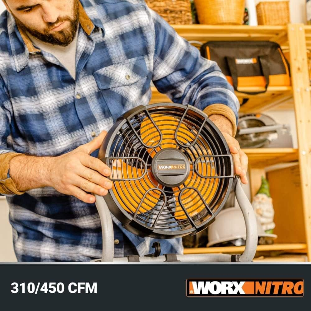 WORX – Nitro 20V Power Share Cordless 9″ Work Fan with Battery and Charger Sansujyuku sansujyuku.com