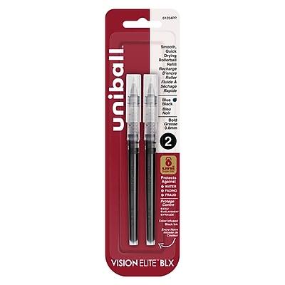 Uniball Vision Elite BLX

Smooth Quick Drying Rollerball Retractable Pen

- Blue
- Black

0.8mm

2 Units

Protects Against Water, Fade, Fraud

Vision Elite BLX