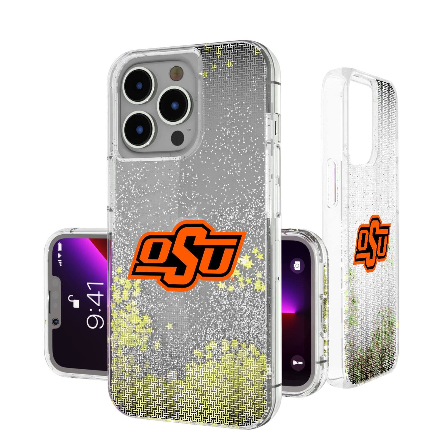 Keyscaper - NCAA - Oklahoma State Cowboys Linen Logo iPhone Glitter Case - 15 - Multicolor price history on PriceWatchPro