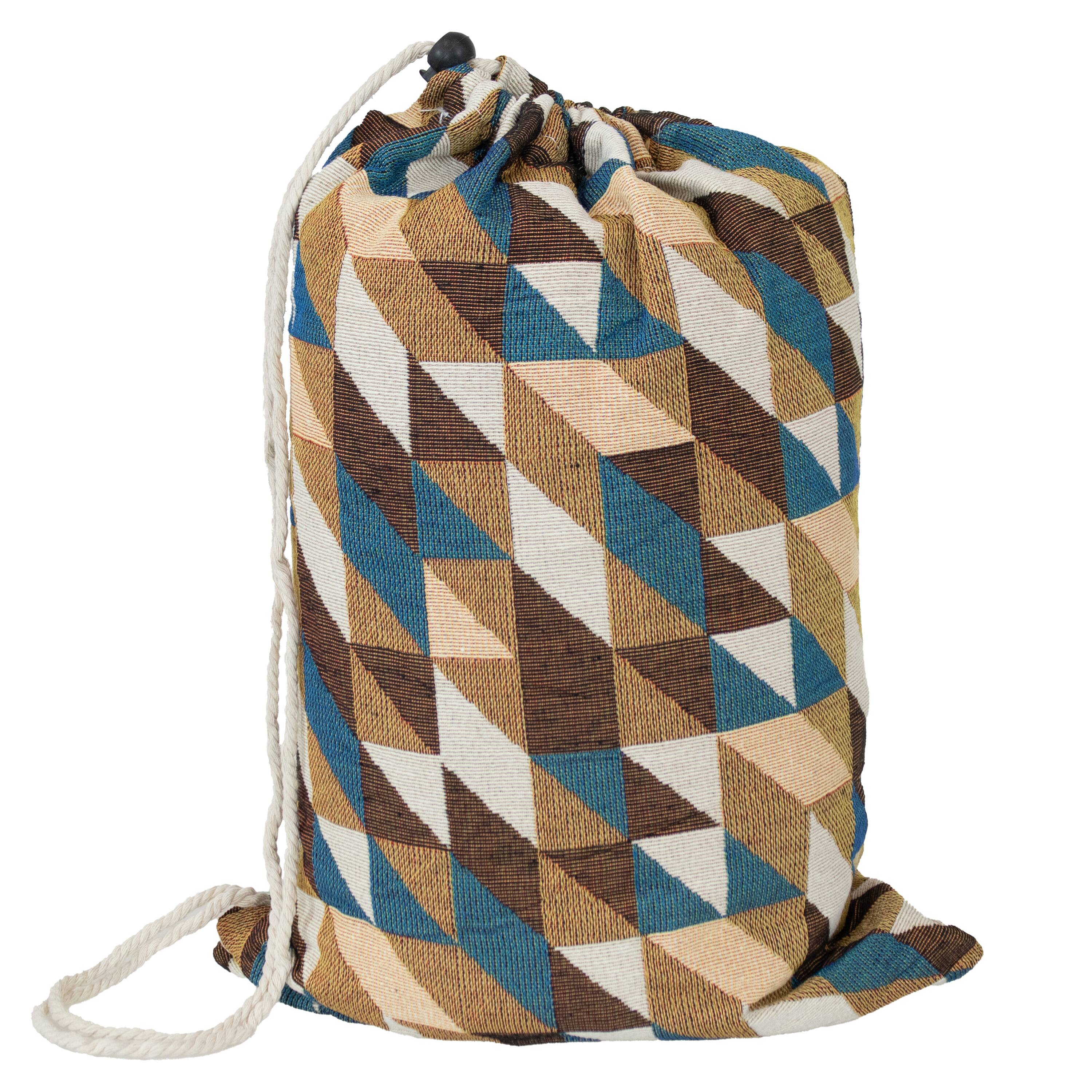 Alt View 8. Sunnydaze - 2-Person Polyester Jacquard Double Hammock - Geometric Jumble.