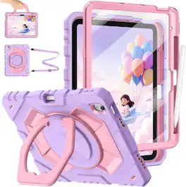 Fintie - Case for iPad 11th Gen 11" 2025 (A16) & 10th Gen 10.9" 2022 Cover w/Screen Protector & Rotating Stand & Shoulder Strap - Purple