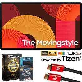 Samsung - LSM7F 27 The Movingstyle Portable Touchscreen 2025 + 26 Month Extended Warranty Protection Bundle
