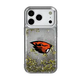 Keyscaper - NCAA - Oregon State Beavers Linen Logo iPhone Glitter Case - 15 - Multicolor
