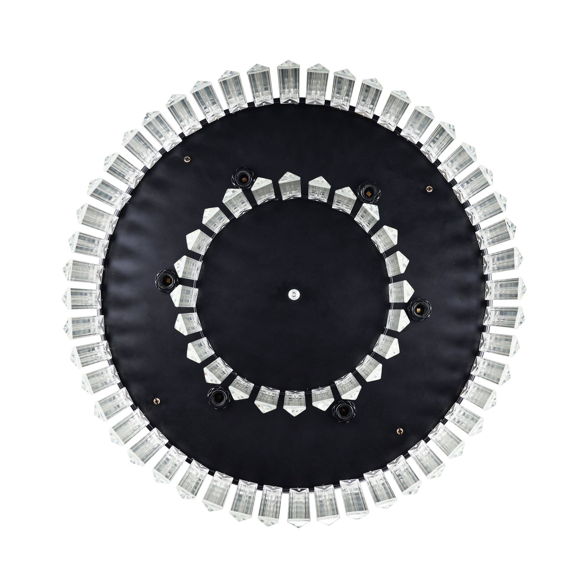 Alt View 6. Parrot Uncle - 42" Modern Retractable 3-Blade Crystal LED Ceiling Fan with Remote - Matte Black.