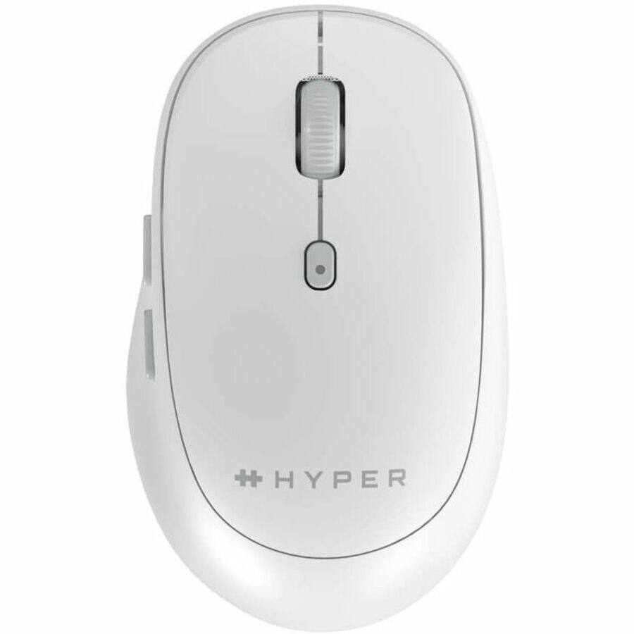Alt View 3. Hyper - Hyper HyperSpace Bluetooth Mouse - Mid Size Mouse - Wireless - Bluetooth - Space Gray, White - 1 x AA Battery Supported - White.