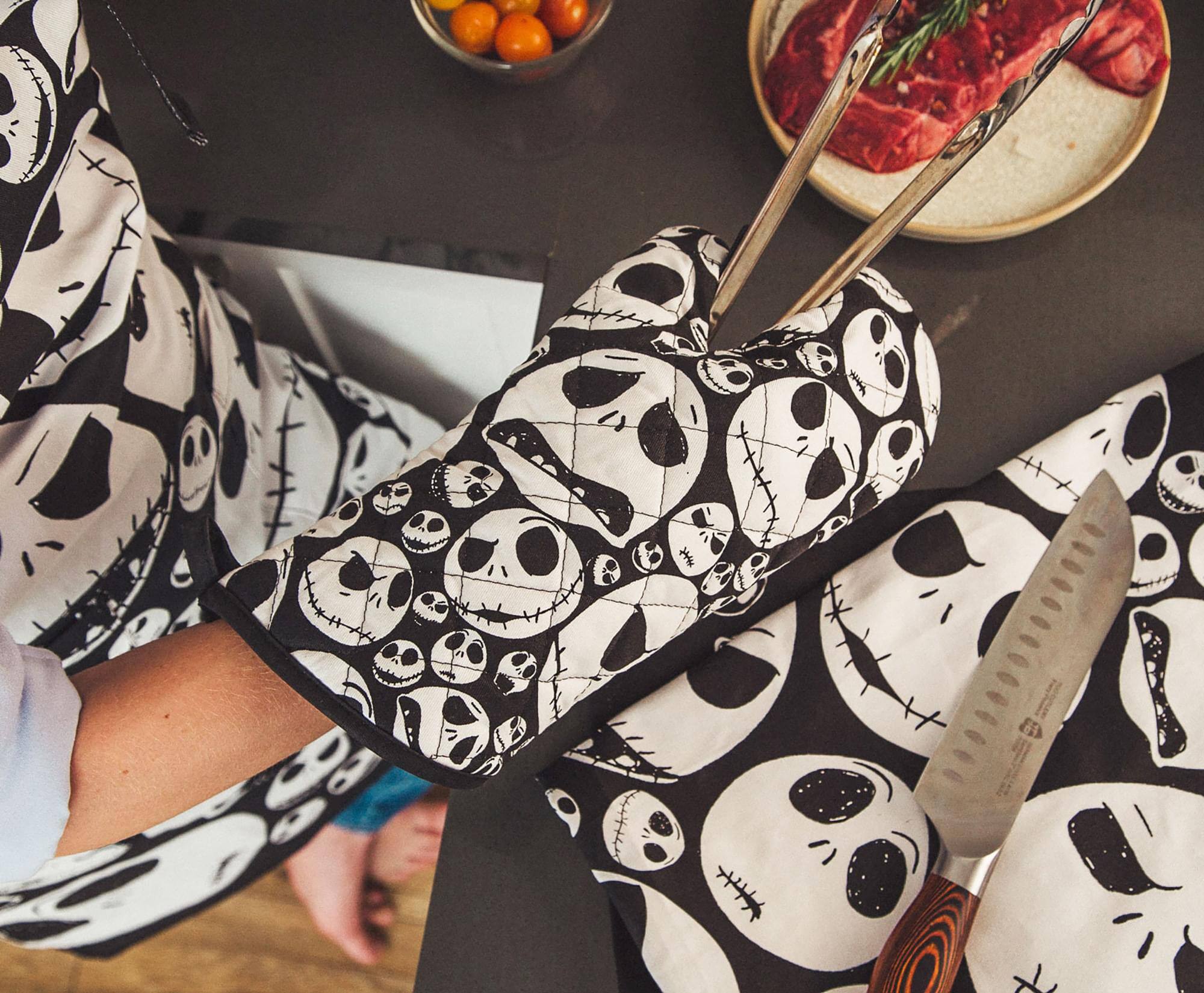 Alt View 3. Disney - Disney The Nightmare Before Christmas Jack Faces Kitchen Oven Mitt Glove - Black.