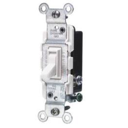 Leviton - 15 amps Three Pole 3 Way Antimicrobial Treated Toggle Switch 1 pk - White