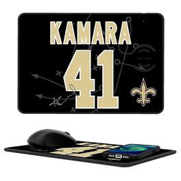 Keyscaper - Alvin Kamara New Orleans Saints Wireless Charger and Mouse Pad - Black