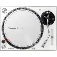 Front. Pioneer DJ - Stereo Turntable - White.