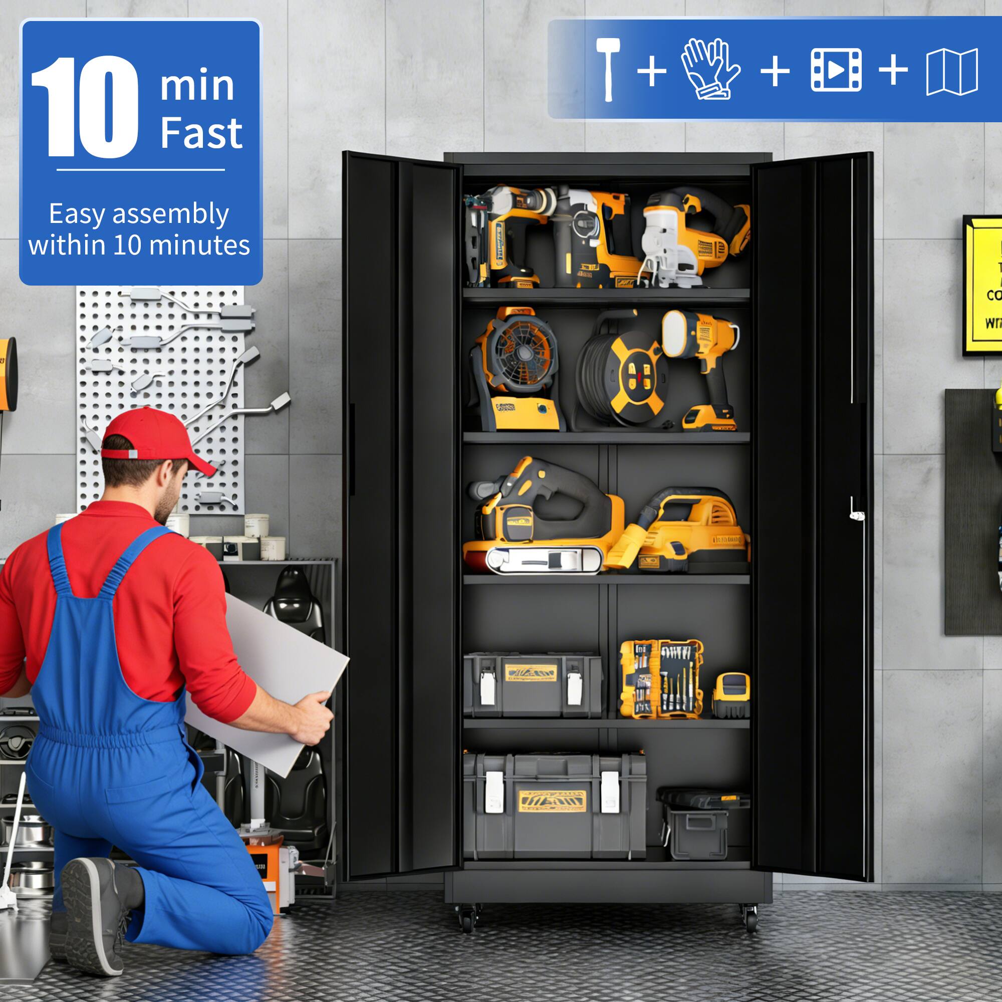 10 min Fast  
Easy assembly within 10 minutes