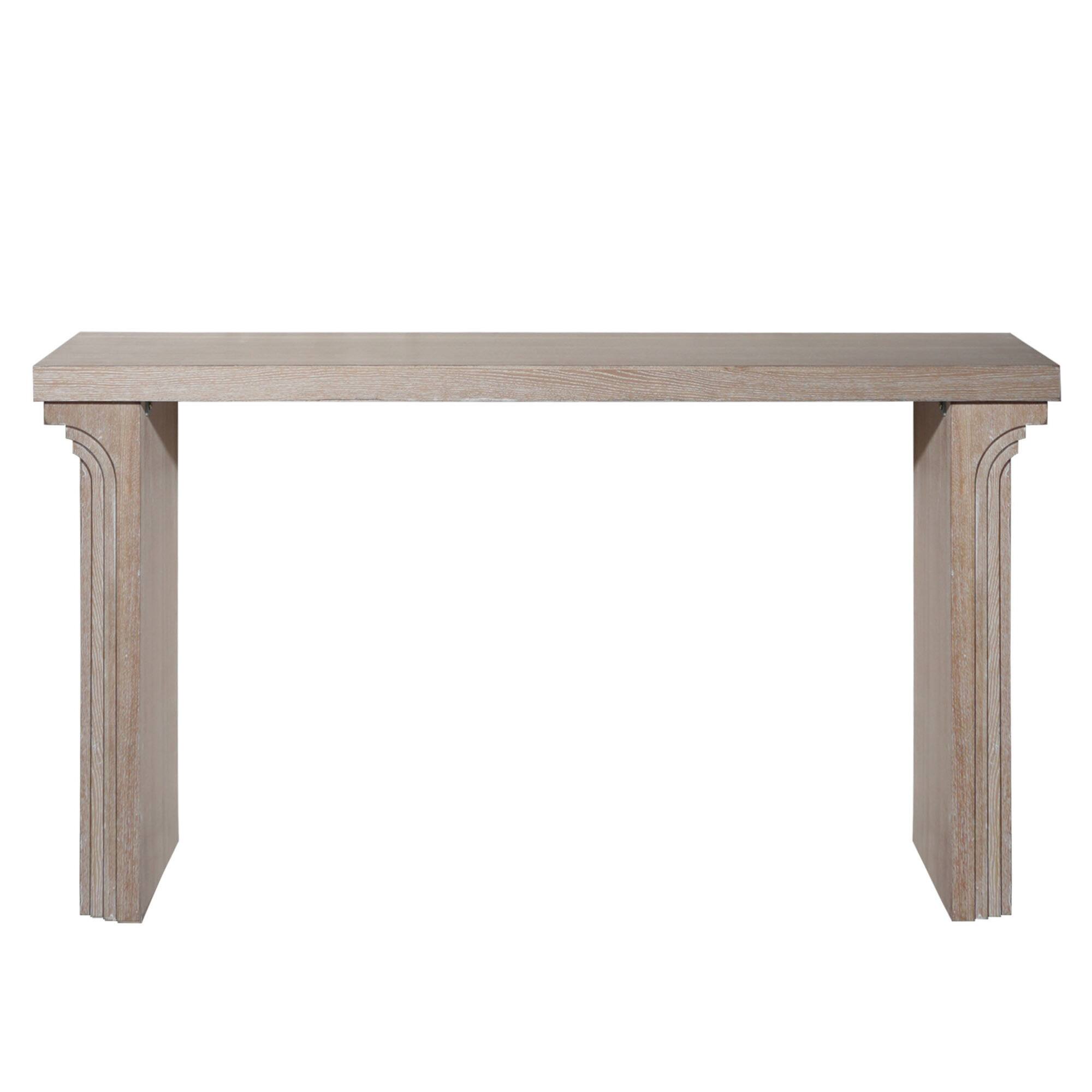 Left. GOODSILO - Modern Minimalist Wooden Console Table Ideal for Entryway Living Room and Hallway Stylish Decorative Accent - Natural.