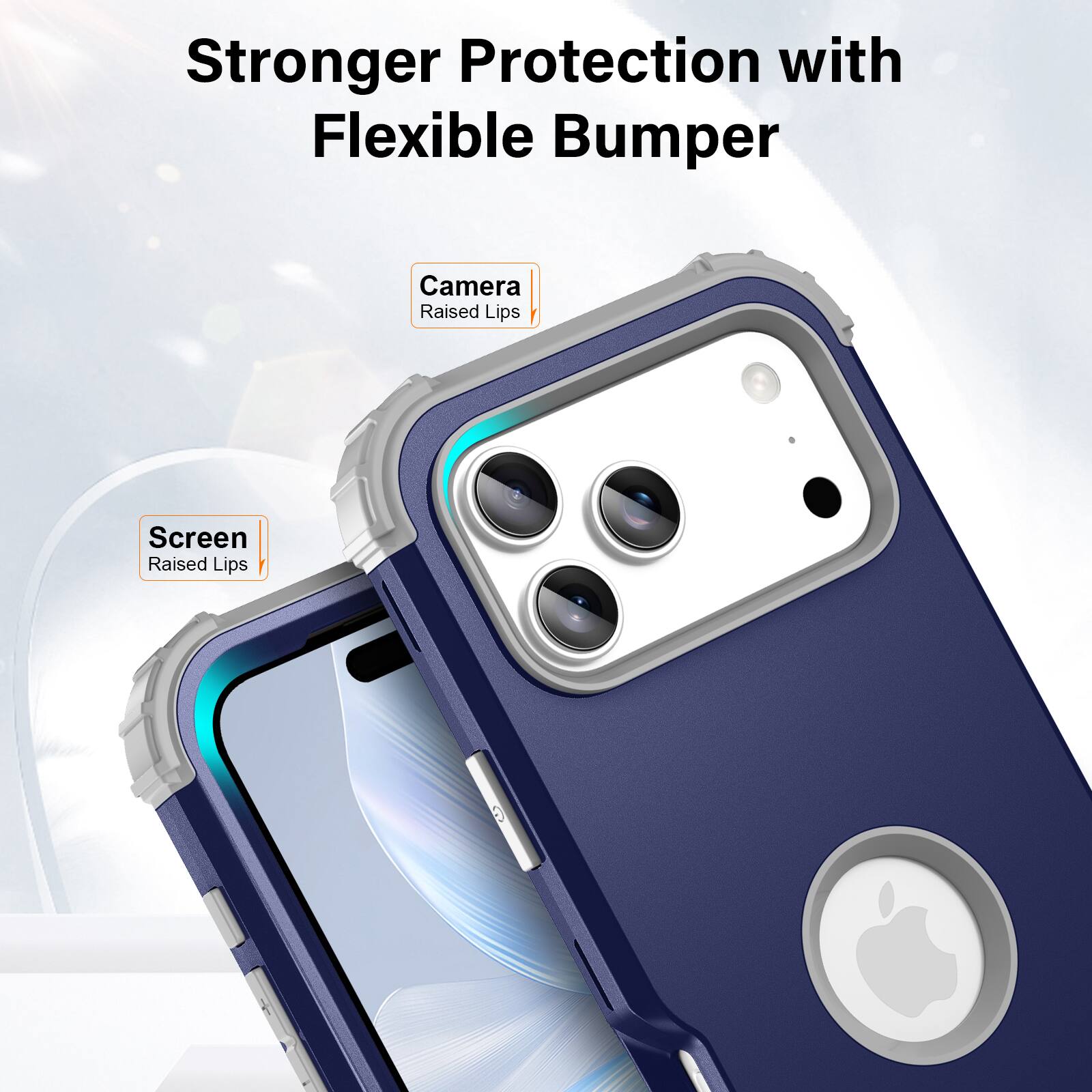 Stronger Protection with Flexible Bumper  
Camera Raised Lips  
Screen Raised Lips