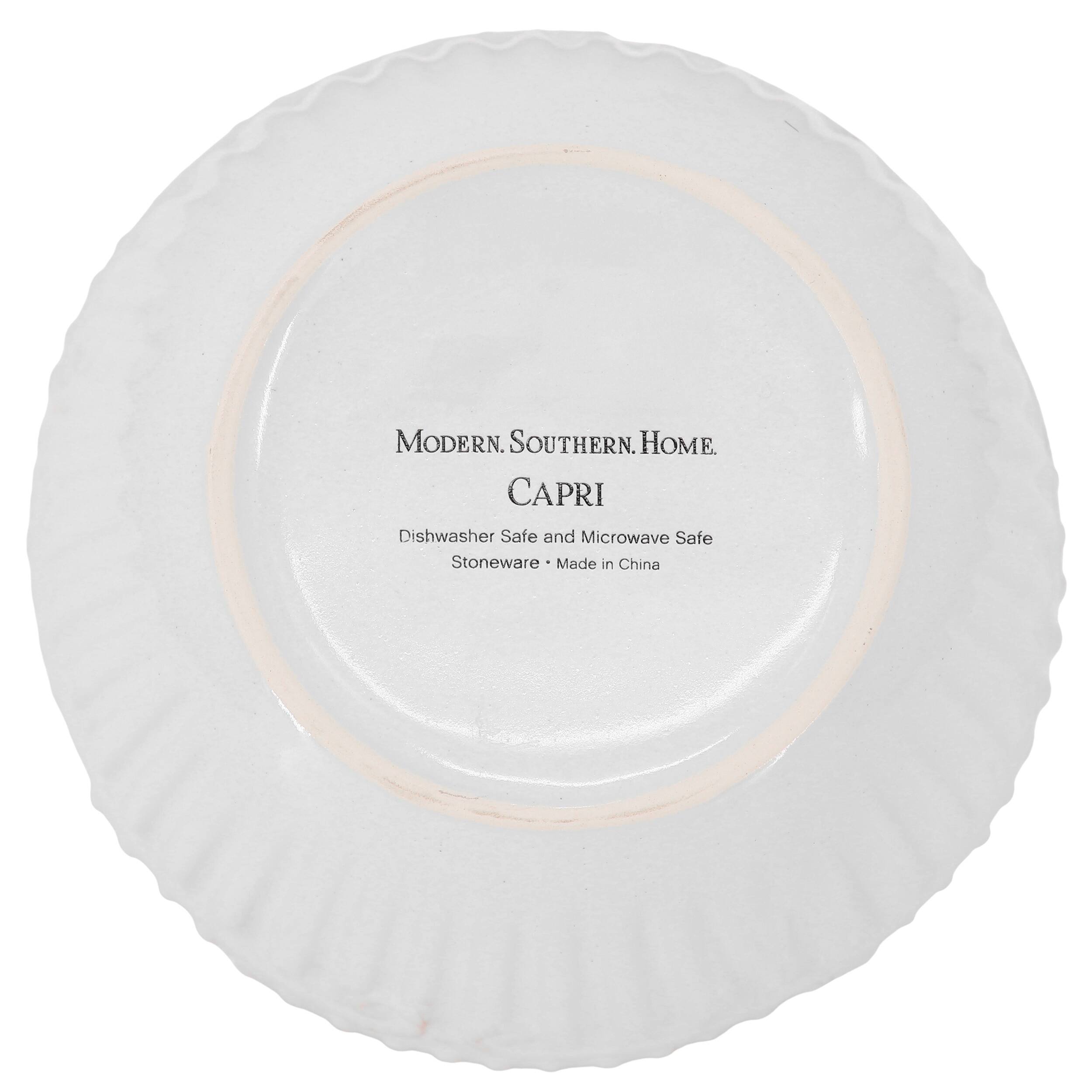 Modern Southern Home Capri Dishwasher Safe and Microwave Safe Stoneware Made in China