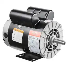 VEVOR - 3HP Air Compressor Electric Motor, 230V 15.5 Amps, 56 Frame 3450RPM, 5/8" Keyed Shaft, 1.88" Shaft Length, Single Phase - Black