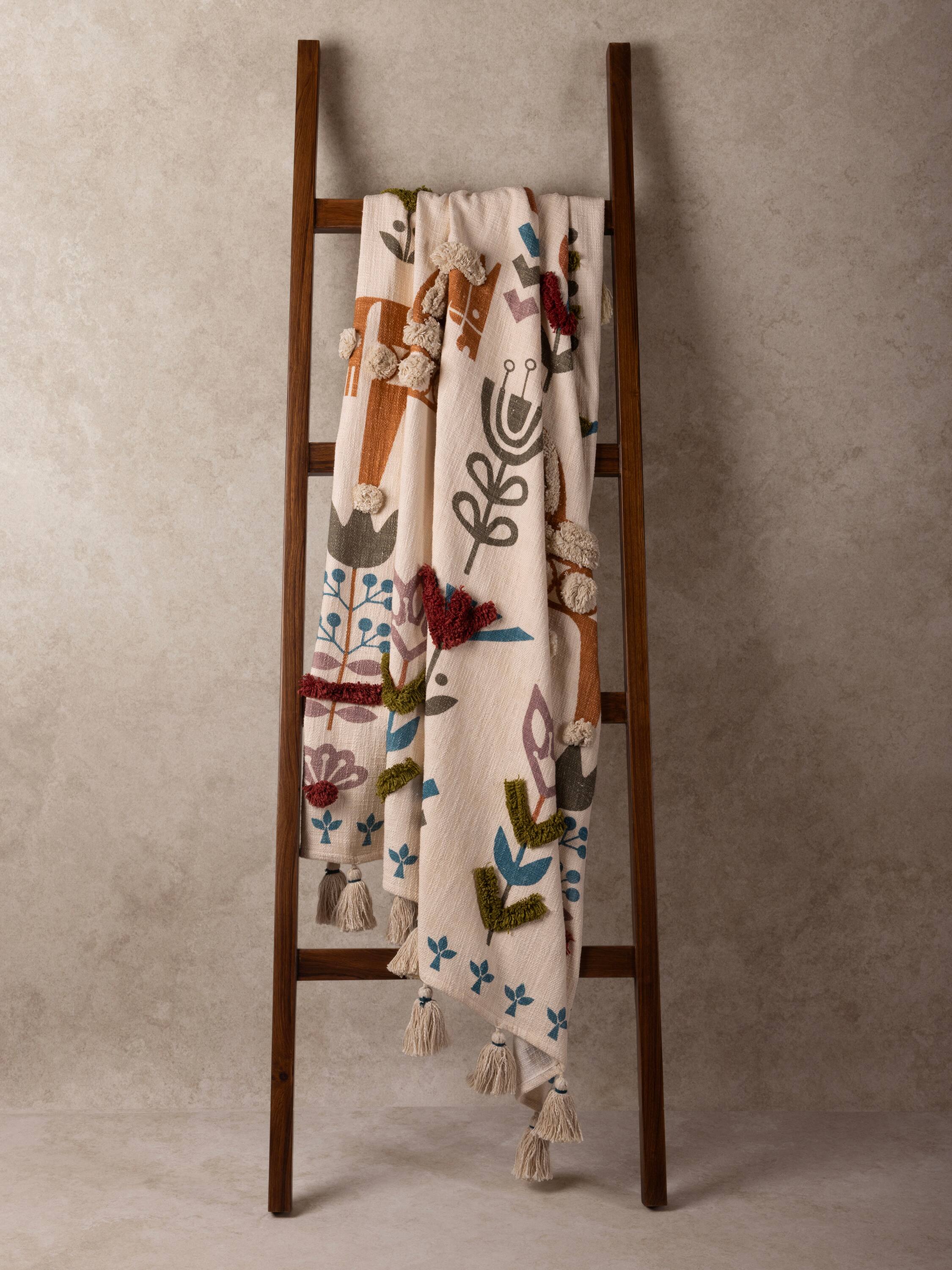 Angle. GAURI KOHLI - Kyoto Throw Blanket - Multicolored.