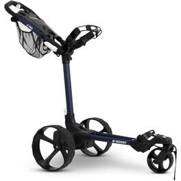 MGI - E-Boost Electric Assisted Golf Push Cart | Provides Extra Assistance with Hills and Terrain | Play up to 14 Holes - Matte Navy