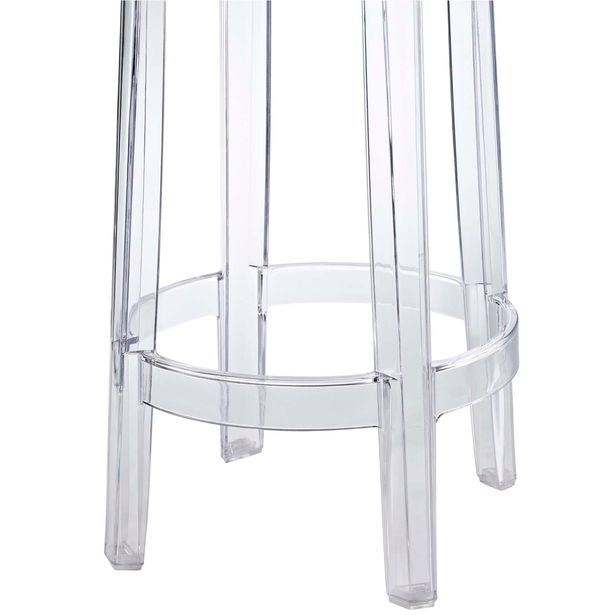 Back. Modway - Casper Backless Counter Stool by Modway - Clear.