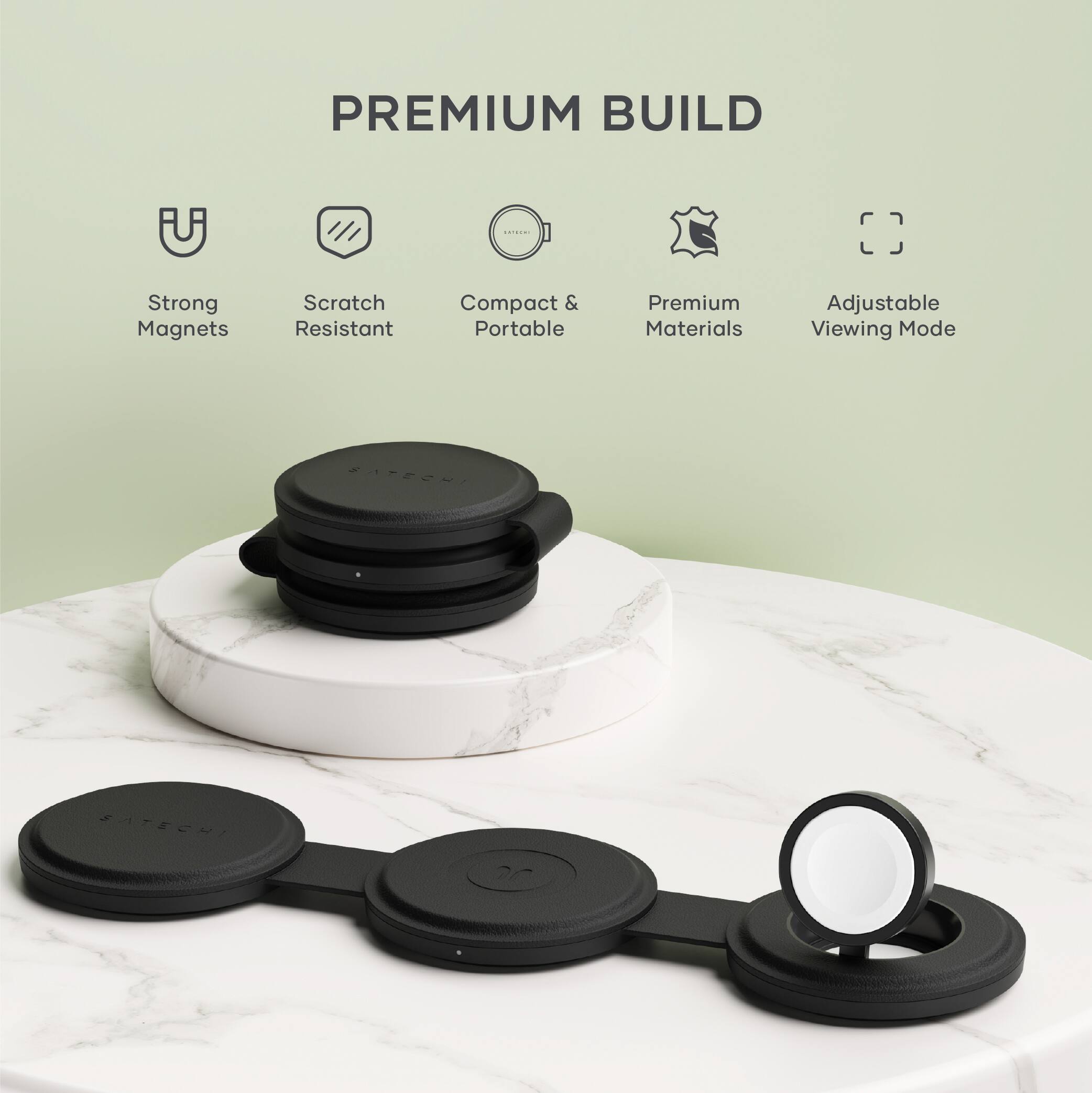 PREMIUM BUILD

- Strong Magnets
- Scratch Resistant
- Compact & Portable
- Premium Materials
- Adjustable Viewing Mode