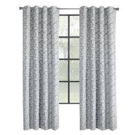 Commonwealth Home Fashions - Thermaplus Patricia 100% Blackout UV Protection Grommet Curtain Panel for Windows 52" x 95" - Silver