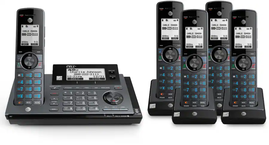 AT&T CLP99587 Connect to Cell DECT 6.0 Expandable Cordless Phone System ...