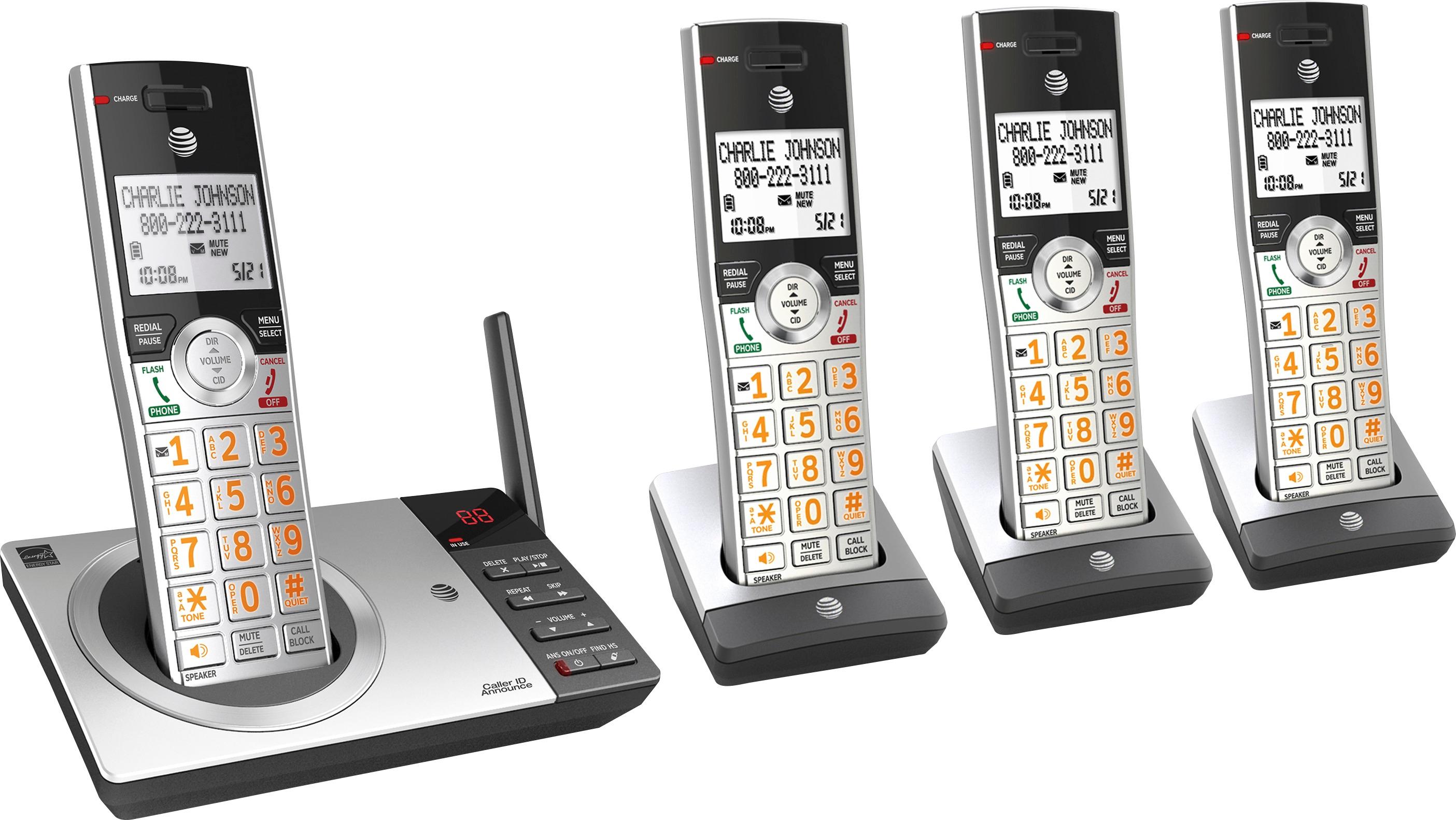 AT&T CL82407 DECT 6.0 Expandable Cordless Phone System with Digital