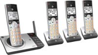 Angle Zoom. AT&T - CL82407 DECT 6.0 Expandable Cordless Phone System with Digital Answering System and Smart Call Blocker - Silver/black.