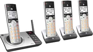 AT&T - CL82407 DECT 6.0 Expandable Cordless Phone System with Digital Answering System and Smart Call Blocker - Silver/black - Angle_Zoom