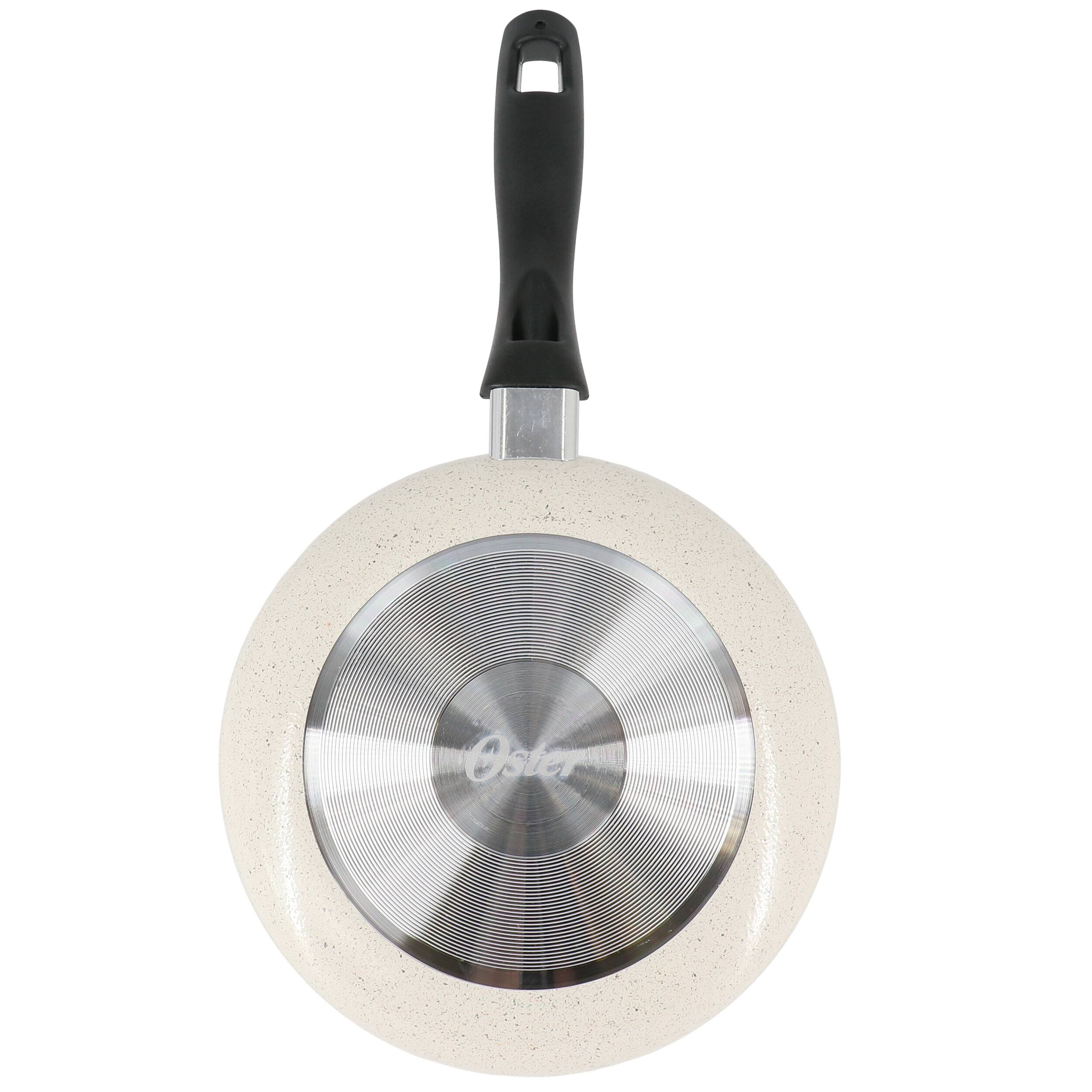 Alt View 3. Oster - Oster Clairborne 9.5 Inch Round Nonstick Aluminum Frying Pan in Linen - Linen.