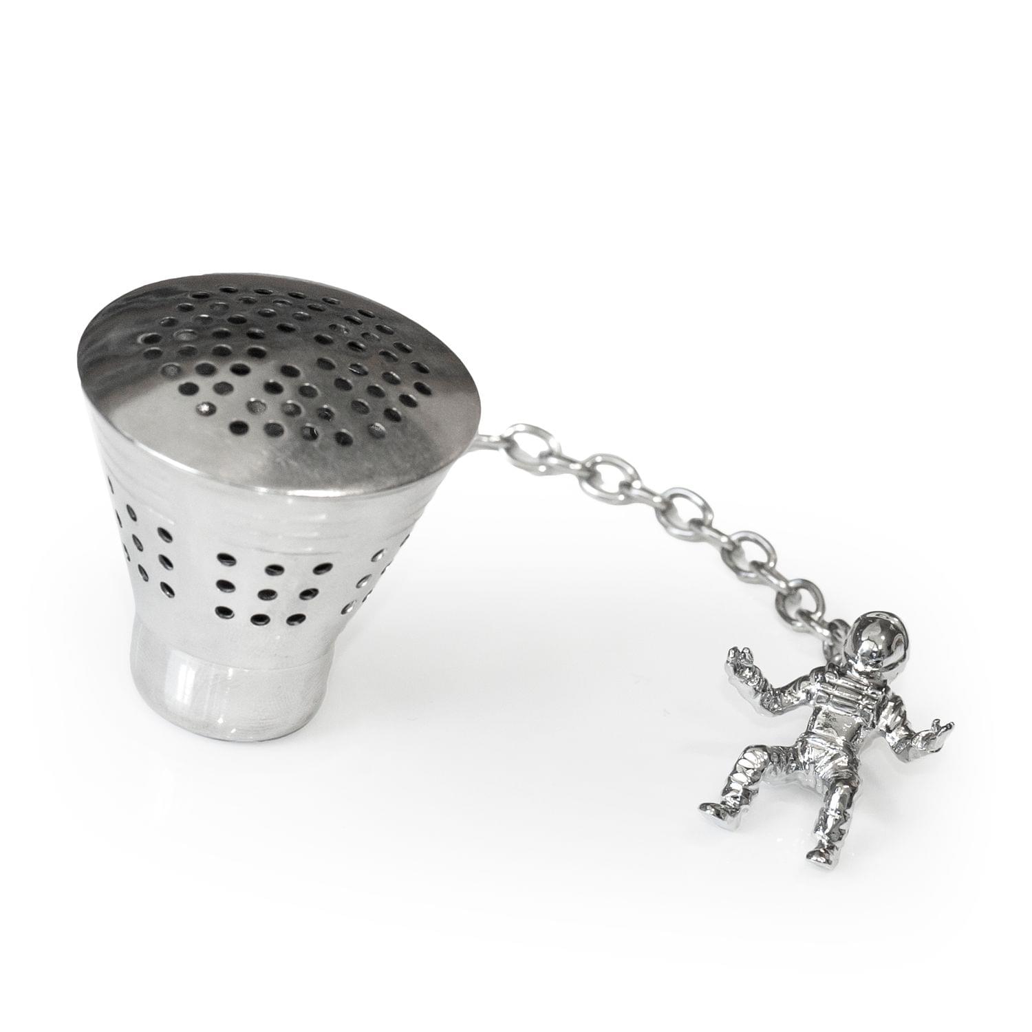 Alt View 1. Toynk - Space Capsule w Astronaut Stainless Steel Tea Infuser - Silver.