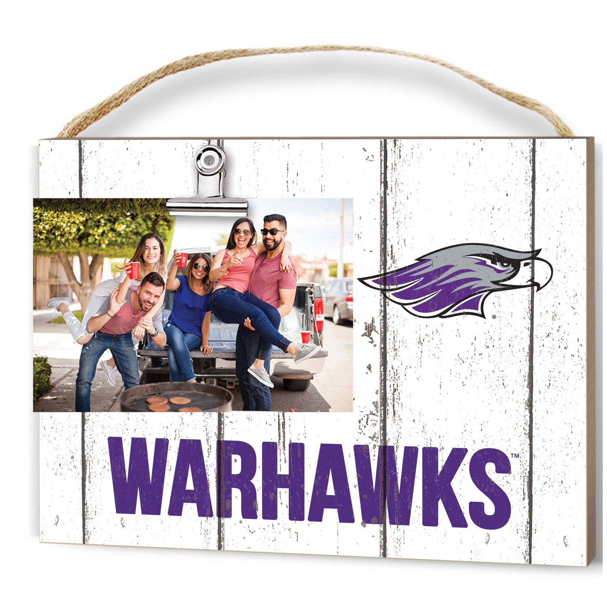 Wisconsin-Whitewater Warhawks 8'' x 10'' Weathered Clip It Frame