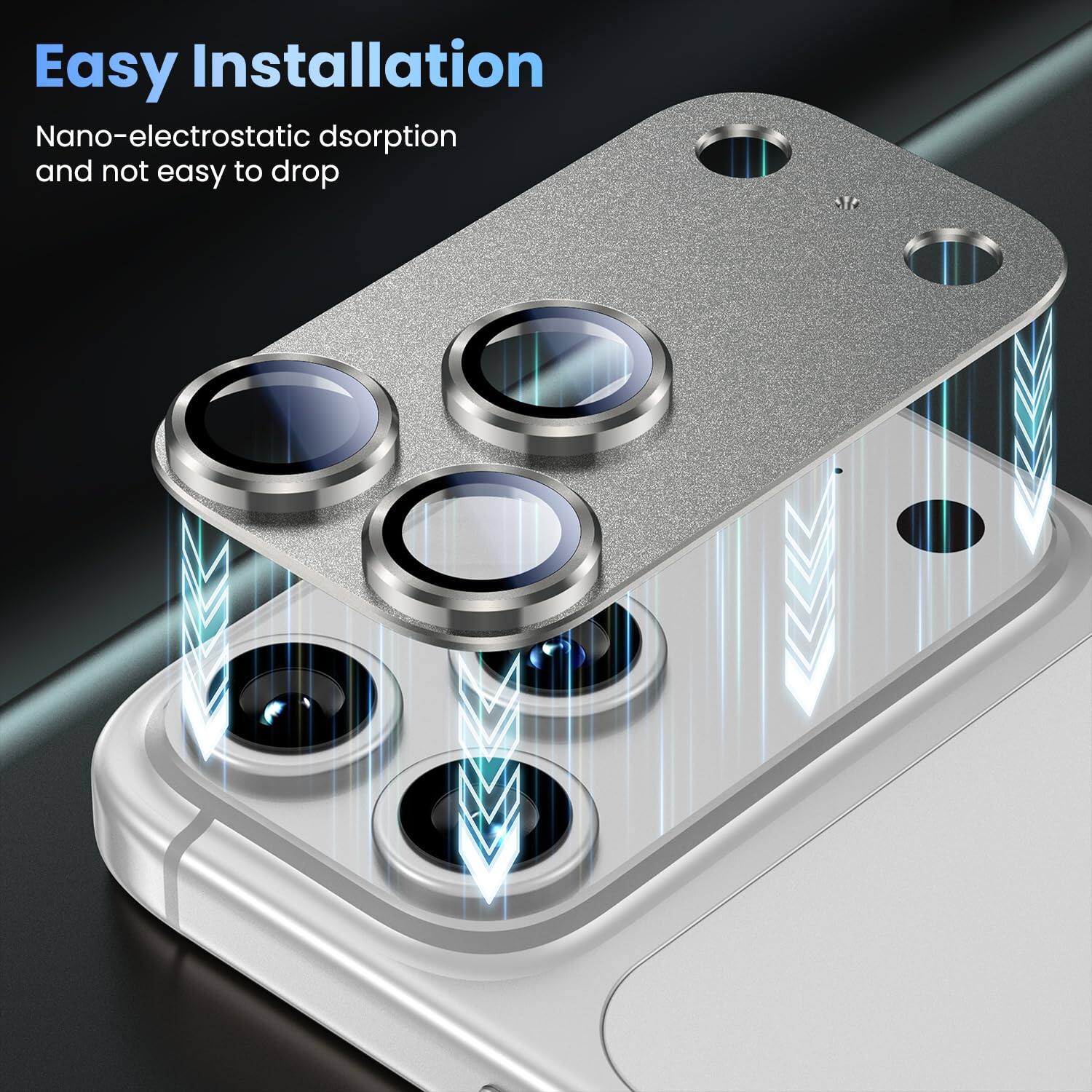 Easy Installation  
Nano-electrostatic adsorption and not easy to drop