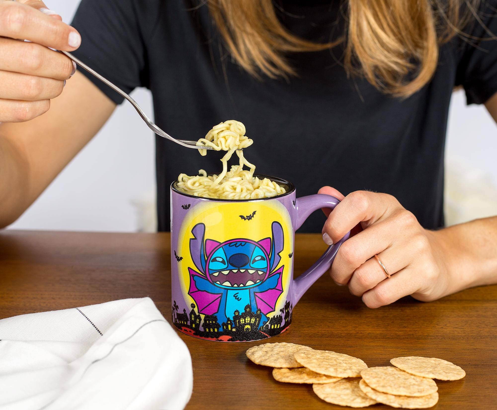 Alt View 3. Silver Buffalo - Disney Lilo & Stitch Vampire Ceramic Glitter Mug | Holds 14 Ounces - Purple.