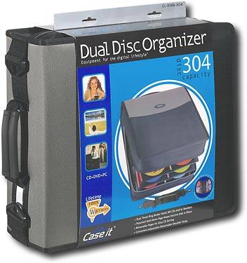 Angle Standard. Case It - 304-Disc Dual-Ring Nylon CD Organizer.