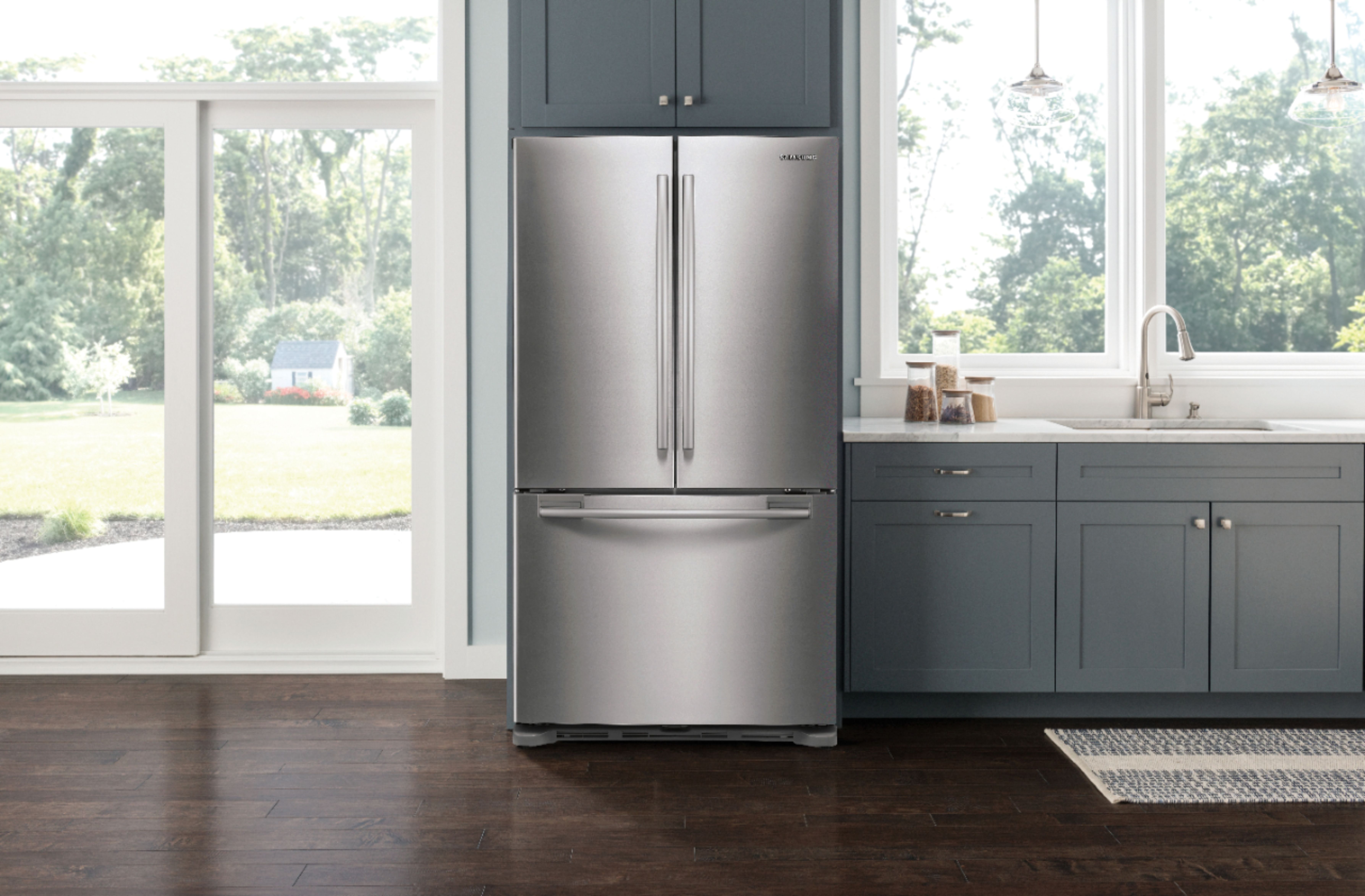 Best Buy: Samsung 17.5 Cu. Ft. French Door Counter-Depth Refrigerator ...