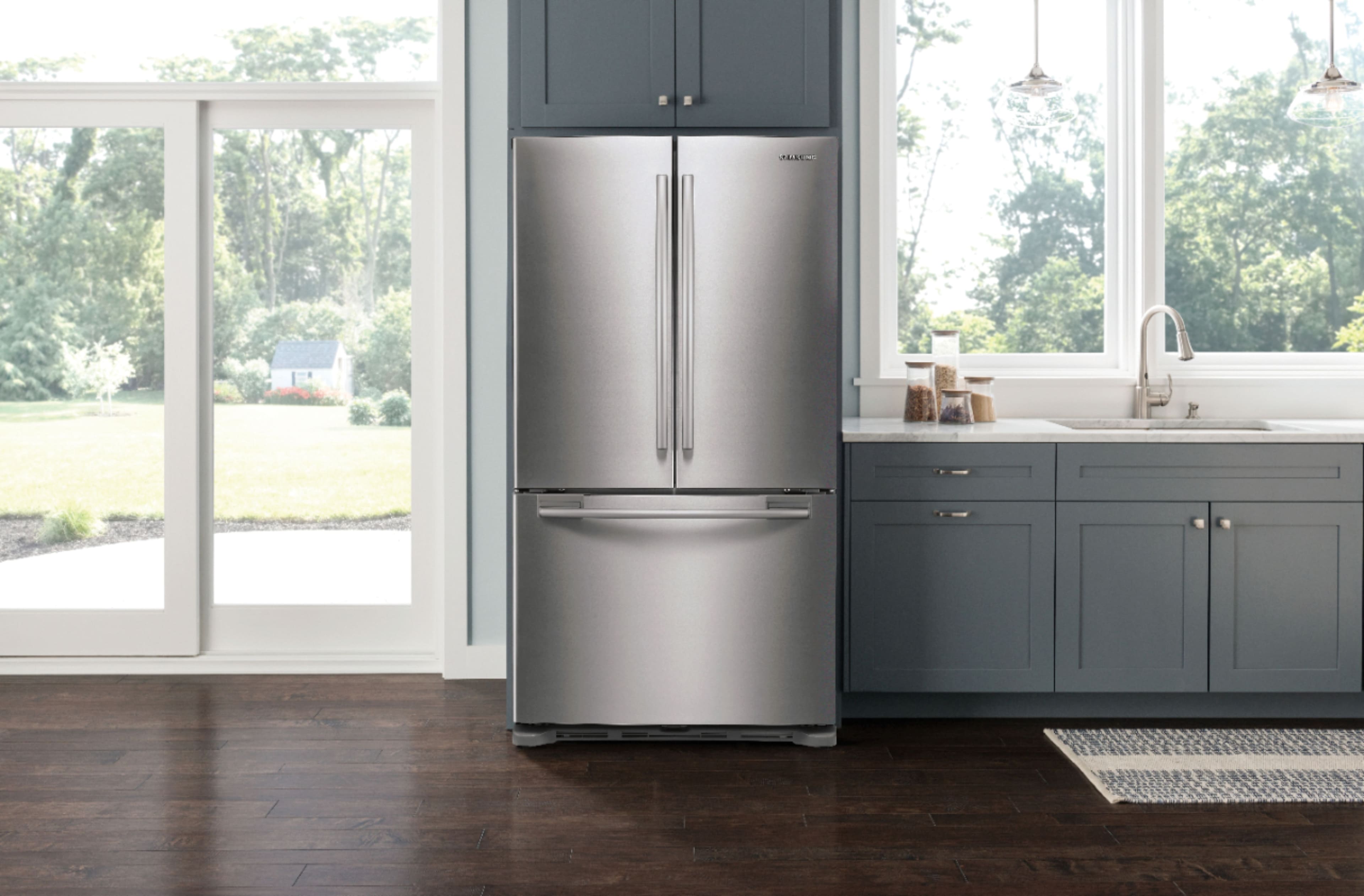 Alt View 13. Samsung - 17.5 Cu. Ft. French Door Counter-Depth Refrigerator - Stainless steel.