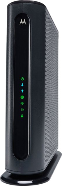 Front Zoom. Motorola - AC Dual-Band Wi-Fi Router with 16 x 4 Modem - Black.