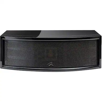 Front. MartinLogan - ElectroMotion Dual 5-1/4" Passive 3-Way Center-Channel Speaker - Gloss black.