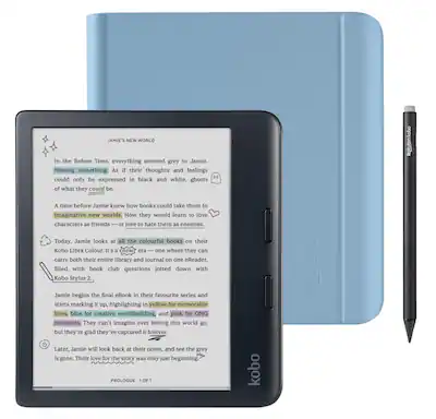 Kobo Libra Colour (Black) eReader with Black Stylus 2Gen Bundle Kobo Libra Colour (Black) eReader with Black Stylus 2Gen Bundle