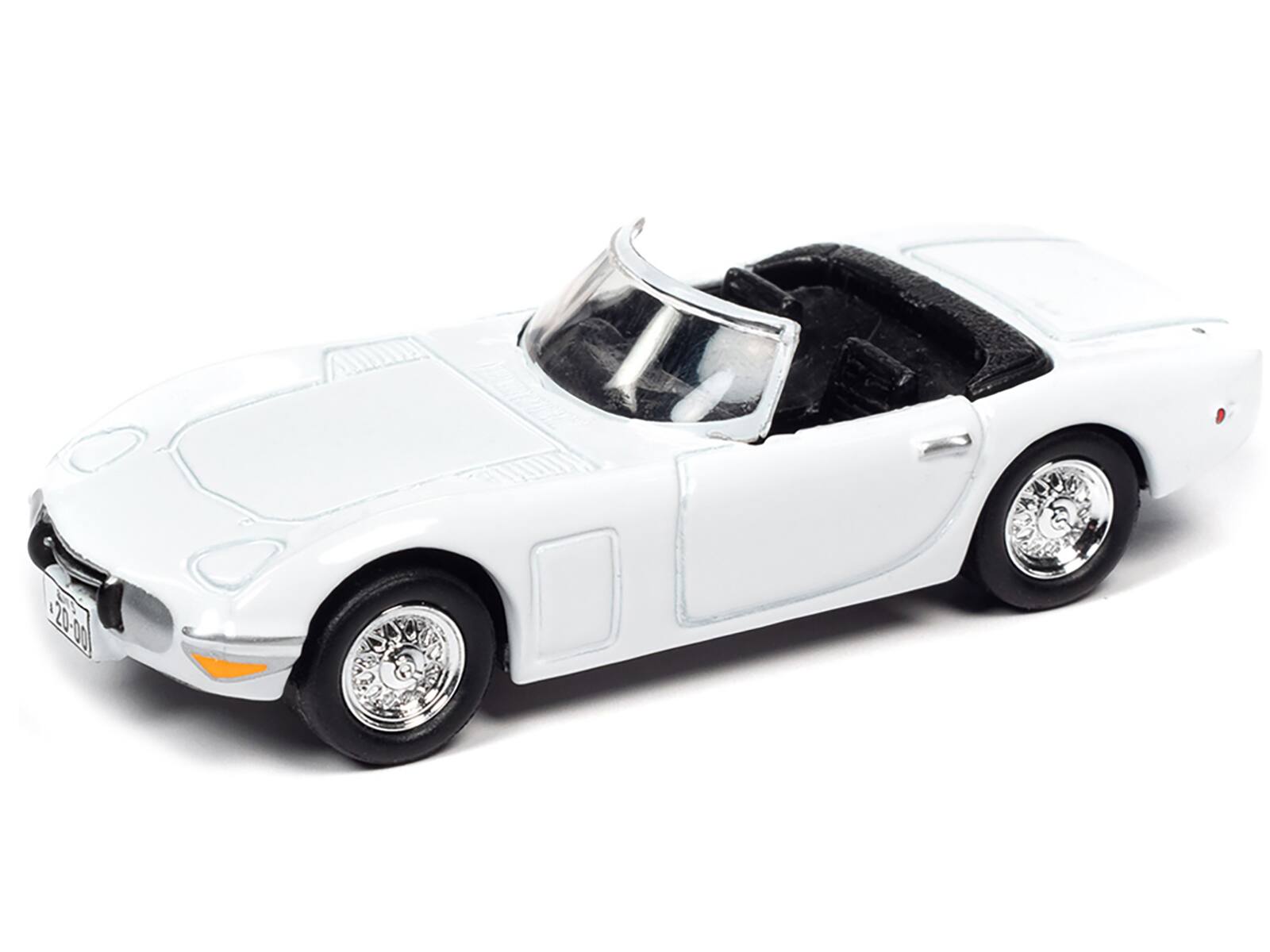 Alt View 1. Johnny Lightning - 1967 Toyota 2000GT Convertible White (James Bond 007) "You Only Live Twice" (1967) Movie 1/64 Model by Johnny Lightning.