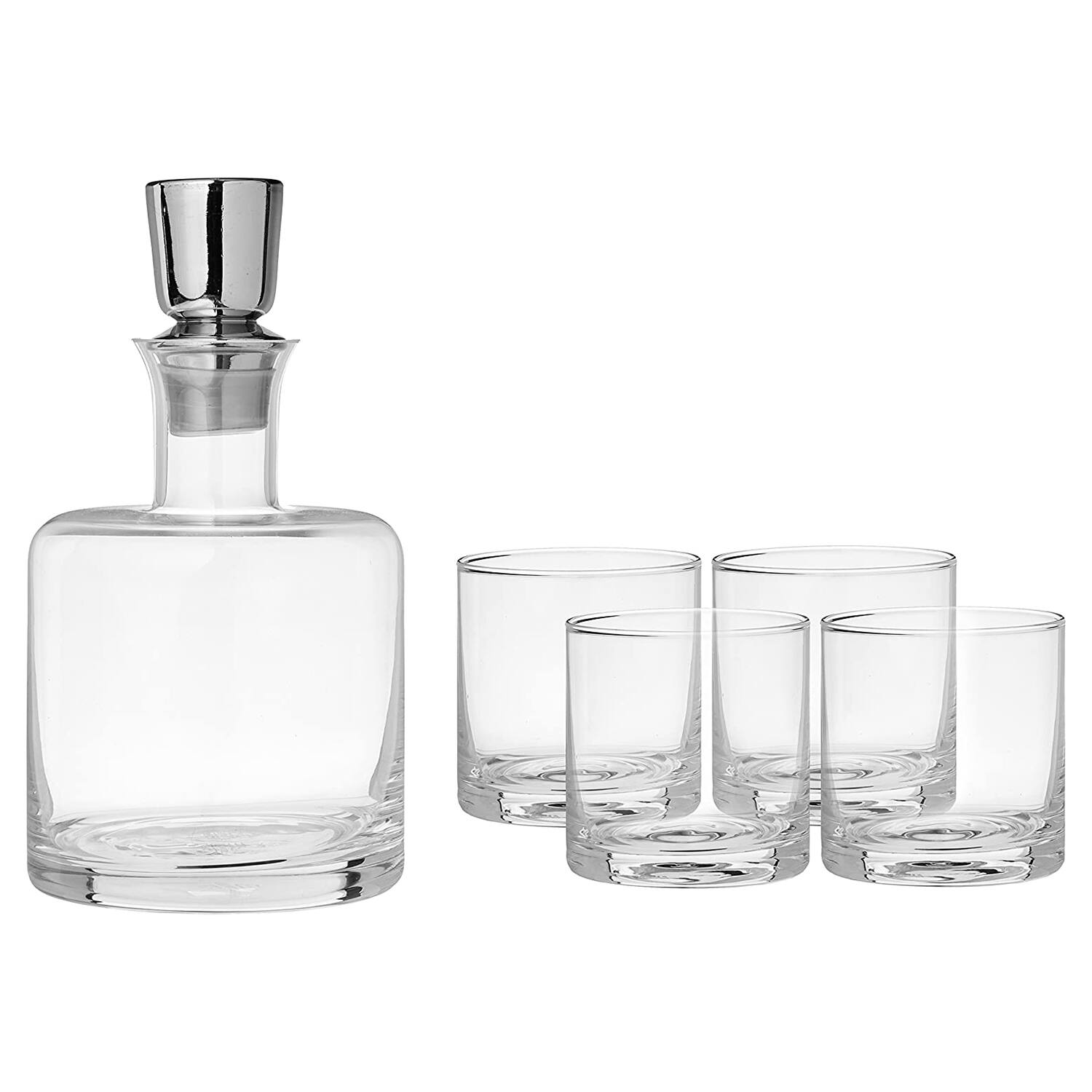 Angle. Jay Import - Linus 5-Piece Whiskey Set - Clear.