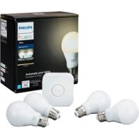Philips Hue White A19 60W Equivalent LED Smart Bulb Starter Kit