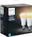 Angle. Philips - Hue White Ambiance A19 Wi-Fi Smart LED Bulb (2-Pack) - White.