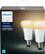 Alt View 11. Philips - Hue White Ambiance A19 Wi-Fi Smart LED Bulb (2-Pack) - White.