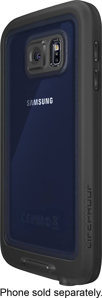 Front. LifeProof - frē Case for Samsung Galaxy S6 Cell Phones - Black.