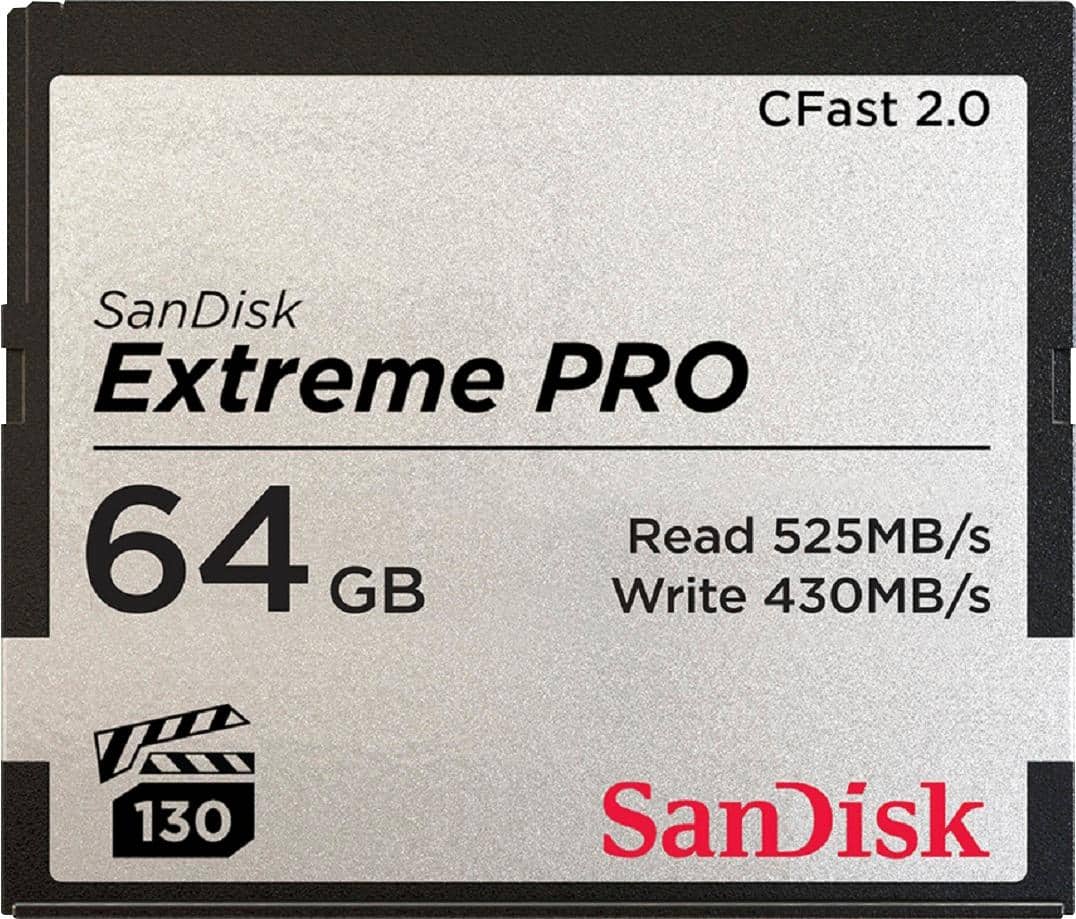 SanDisk - Extreme 64GB CFast 2.0 Memory Card - Larger Front