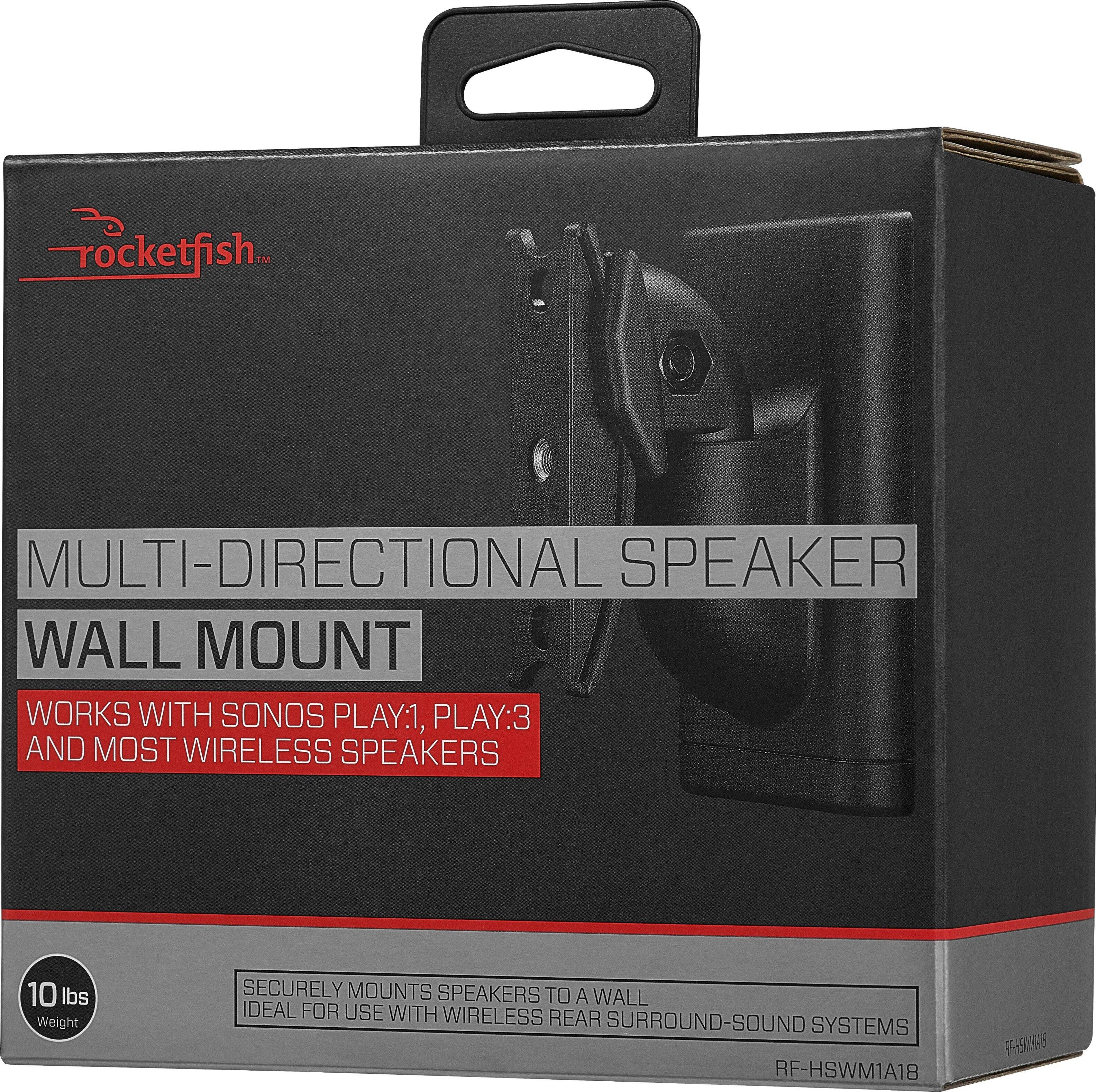 Alt View 12. Rocketfish™ - Multi-Directional Speaker Wall Mount - Black.